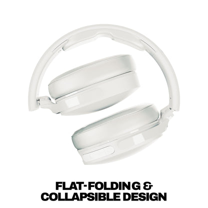 Skullcandy Hesh Evo Wireless Over-Ear Bluetooth Headphones with Extra USB-C Charging Cable, Noise Isolating, 36 Hours Battery, Foldable Lightweight Design, Microphone for iPhone Android - Bone