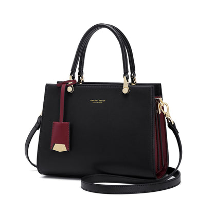 Cnoles Handbags for Women Fashion Leather Tote Shoulder Bags Ladies Handle Satchel Purse Black