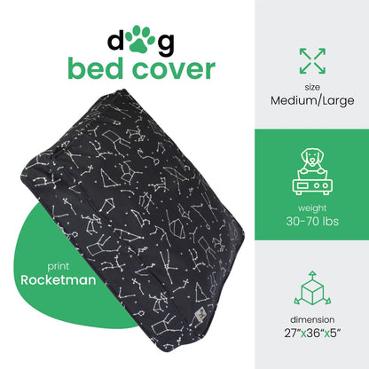 Molly Mutt Medium Large Dog Bed Cover - Calming Puppy Bed - Washable Pet Bed With Removable Cover