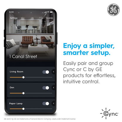 GE Cync Smart Indoor Plug, Smart Outlet Control, WiFi Outlet Plug, Matter Compatible, Works with Alexa and Google Home