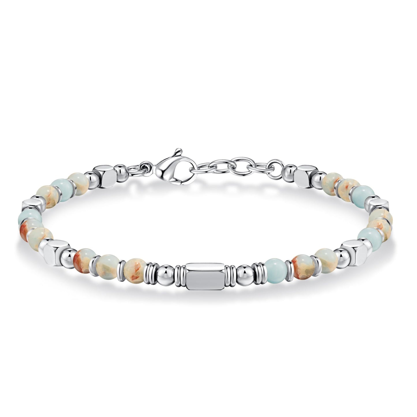 SIUMAL Bracelets for Women, Silver & Gold Bracelets for Women, Boho Beaded Bracelet, Trendy Jewelry Gifts for Lover Mom Friends
