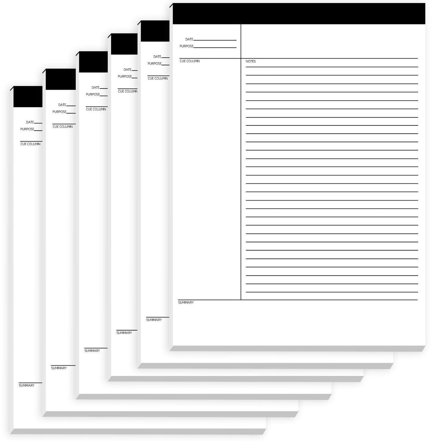 Uzant 6 Pack Notepads 8.5 x 11, 300 Sheets College Ruled Legal Pads Lined Paper Writing Pads, White Note Pads Notebook for Office Business School College, 50 Sheets/Pad, Letter-Trim Perforated