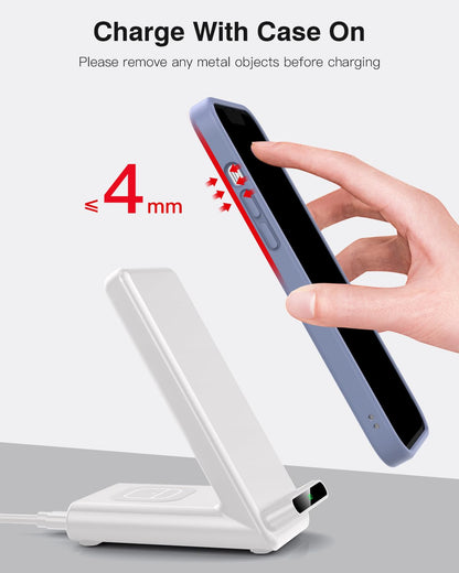 Wireless Charging Station,3 in 1 Charging Stand Made for Apple Watch Ultra 11 10 9 8 7 6 SE 5 4 3,Fast Wireless Charger Made for iPhone 17/Air/16/15/14/13/12,for AirPods Pro(with Adapter) (Black)