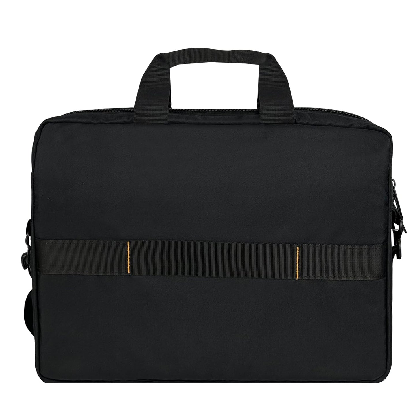 Amazon Basics 15.6 in Laptop Bag with Shoulder Strap and Handle, Large Capacity, Spacious Compartments, Black