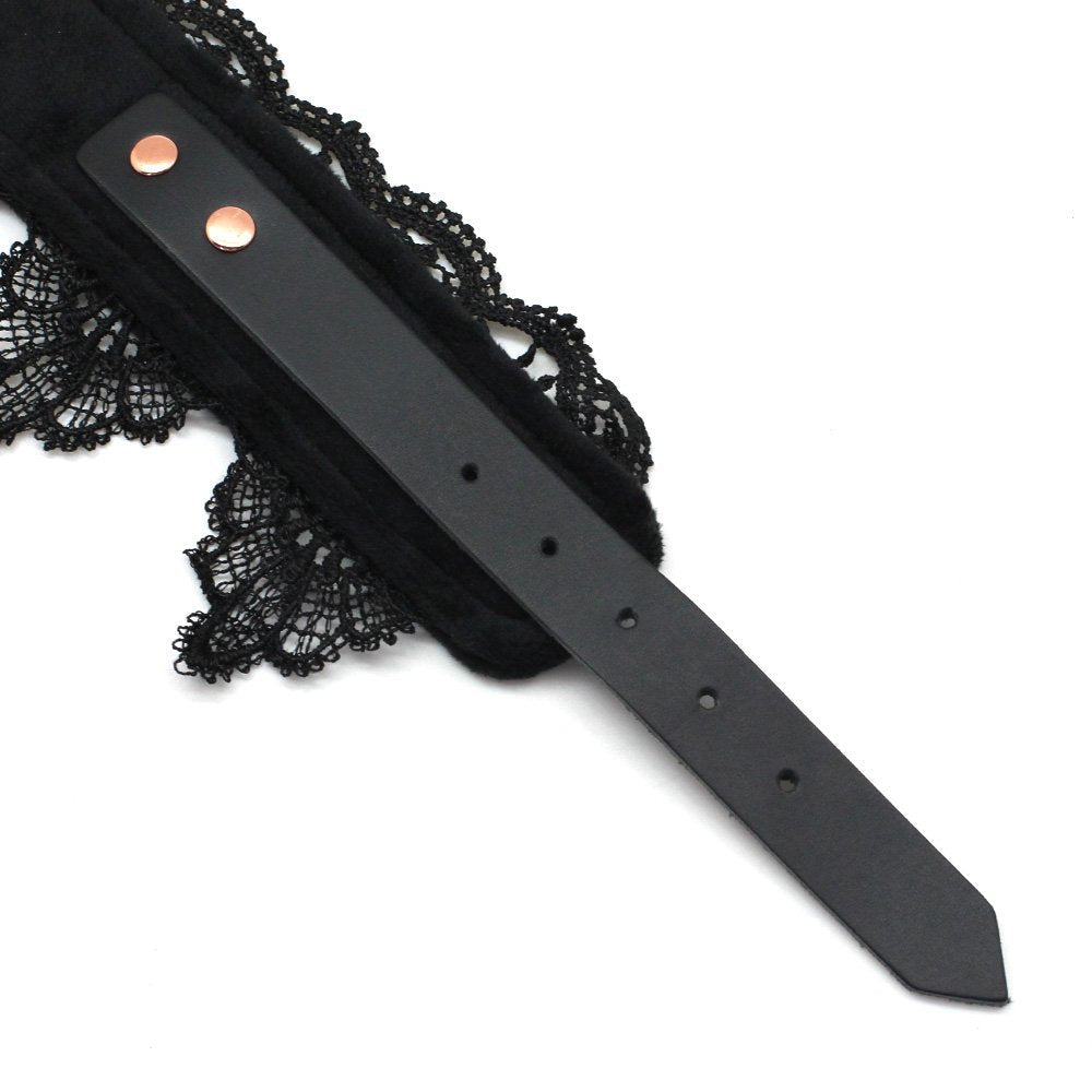 Leather Choker Collar Black Lace Chokers Set for Men Women Girls