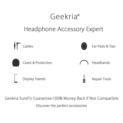 Geekria Comfort Velour Replacement Ear Pads for Sennheiser Momentum On-Ear, Momentum 2.0 Wireless, HD1 On-Ear Headphones, Repair Parts with Video Guide (Black Velvet)