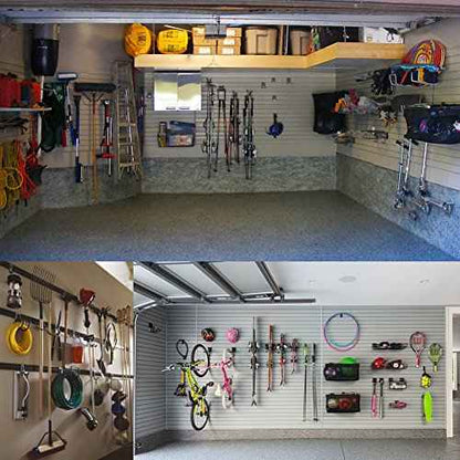 Garage Storage Jumbo Arm Hook Heavy Duty Wall Mount Organizer Utility Garden Hanger with EVA Protector, 6 Pcs 15" Kayak Storage Hooks