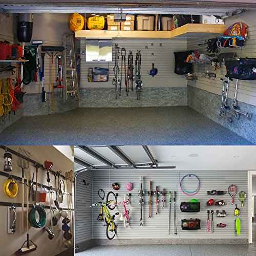Garage Storage Jumbo Arm Hook Heavy Duty Wall Mount Organizer Utility Garden Hanger with EVA Protector (6 Pcs 10" J Hooks)
