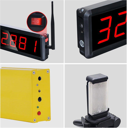 Ousmile Wireless Laser Timer for Sprints, Stopwatch for Track 40 60 Yard Dash, Laser Sprint Timer System, Race Clock for Running/Track Field/Speed Tranning(High Stand)