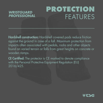 TSG Professional Wristguard, Ergonomic Splint, Palm, Wrist Support, Hardshell, Snowboarding, Skiing, Downhill, Skateboarding, Swiss Design