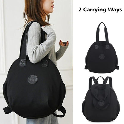 NOTAG Casual Backpack Purse for Women Shoulder Bag Waterproof Nylon Anti-theft Large Purse Shoulder Hobo Bags Travel Work (Black-S)