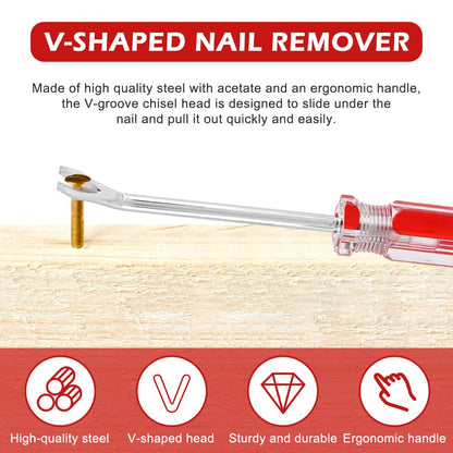 5Pcs Upholstery Staple Remover Tools Set with Nail Puller Pliers End Cutting Pliers Staple Puller Tack Lifter Fastener Remover for Furniture Floor Wall Car Photo Frame