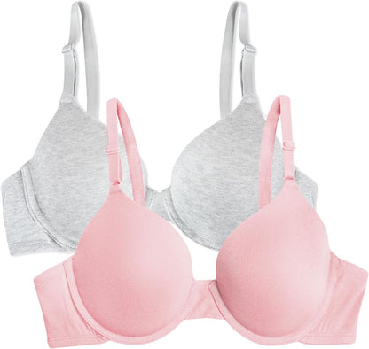 Fruit of the Loom Womens Smooth Cotton T-Shirt Bra - Ultra-Soft, Flexible, and Invisible Under Tees