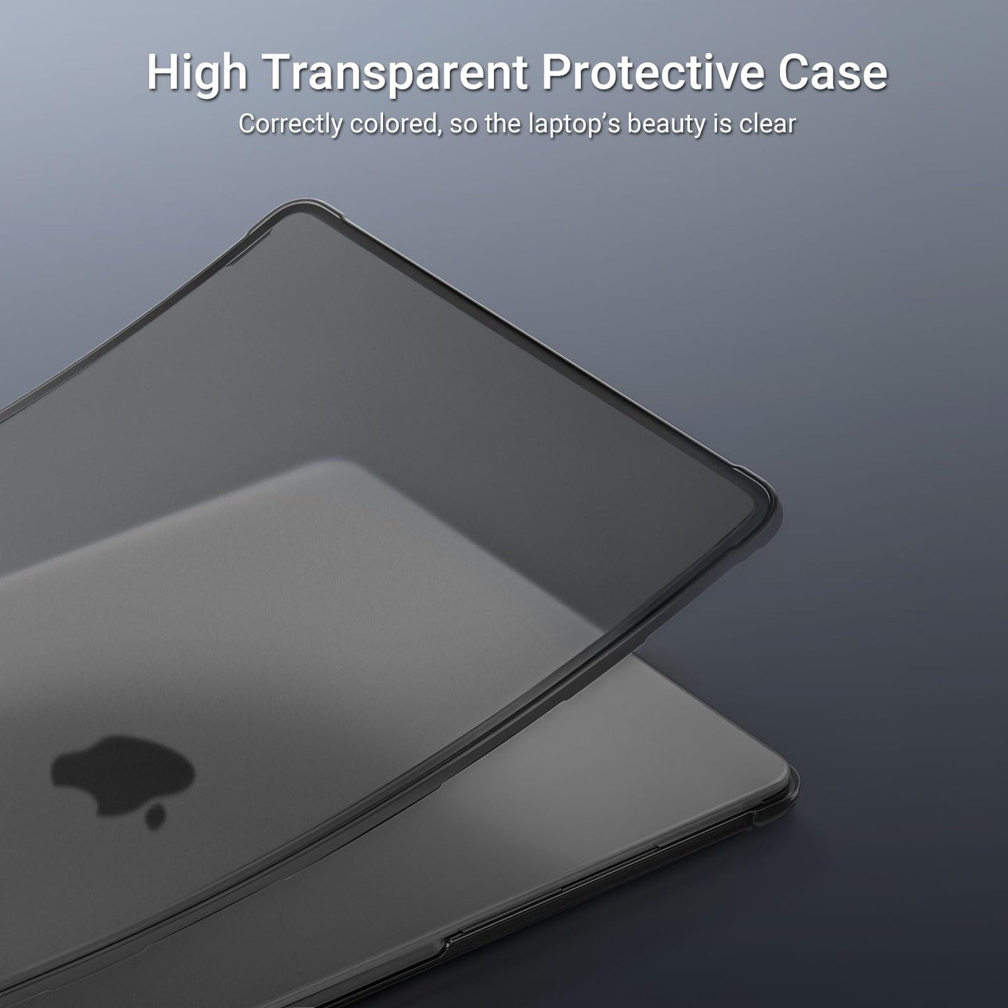MOSISO Compatible with MacBook Air 13 inch Case M5 2026 M4 2025 M3 M2 2024-2022 A3449 A3240 A3113 A2681, Seamlessly Closes Anti-Crack&Anti-Fingerprints Hard Shell for MacBook Air 13.6, Black