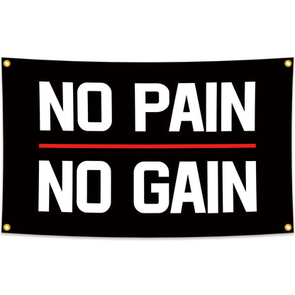 Eudaedom Fitness Gift for Bodybuilders - Easy to Hang Inspirational Gym Banner, Motivational Workout Tapestry Wall Decor for Home Gym Garage Man Cave Office, 5x3 FT, Durable & Fade-Resistant