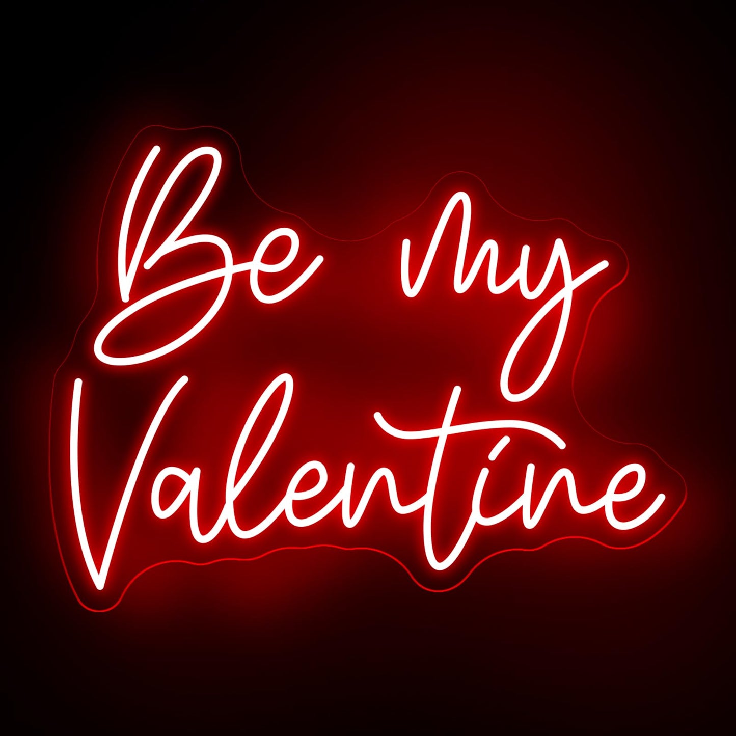 Be My Valentine Neon Sign for Bedroom Atmosphere Decor Love neon Light, Party Lover Wedding Home Ceremony Decorations, Valentine's Day Lover Gift, Couple Room Light, Bar Home Lamp Party-Red-16.5"x12.6"