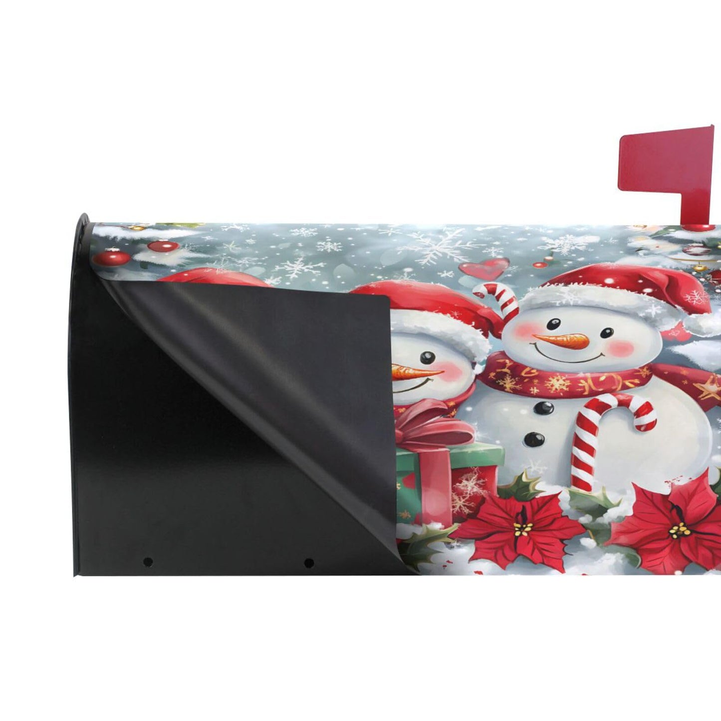 ALAZA Christmas Cute Snowman Magnetic Mailbox Cover MailWraps Garden Yard Home Decor for Outside Standard Size-18"x 20.8"
