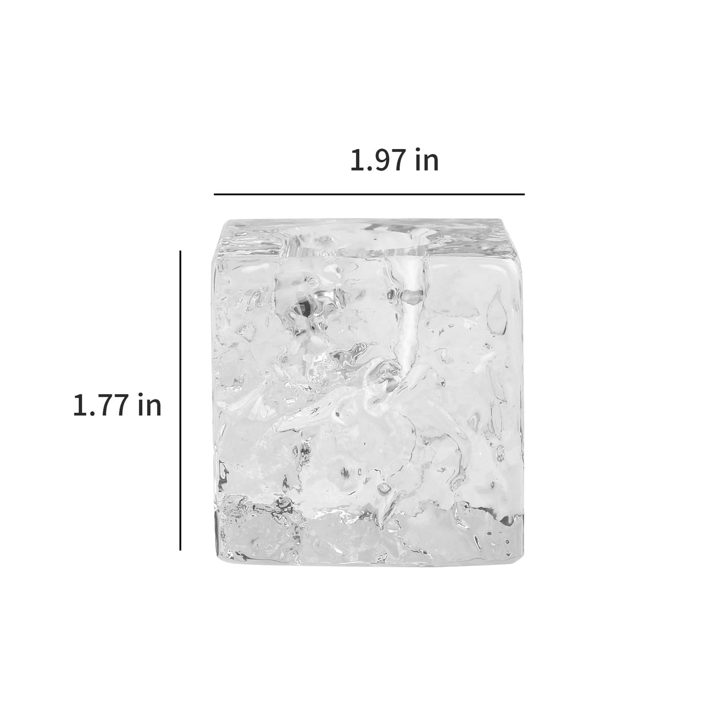 Kitcom Crystal Tea Light Candle Holders Pack of 4 for Tabletop Home Decor W1.97'' X H1.77'', Comes with Gift Box