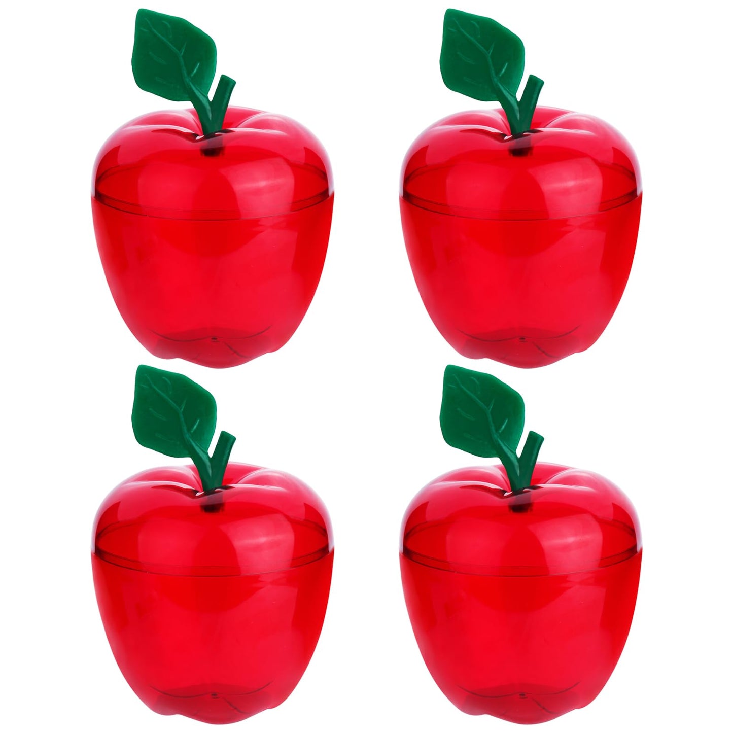 4 Pack Large Red Apple Container,Back To School Teacher Appreciation Gifts,Teacher Gifts Mother Day Gift,Plastic Apple Boxes Filling Containers,Candy Jar Classroom Wedding Valentine Day Party Decor