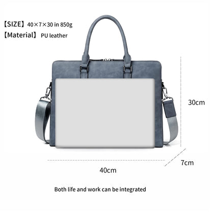 FSD. WG Business Bag Leather Messenger Bag Water Resistant Business Travel Briefcase Handbag Briefcase for Men