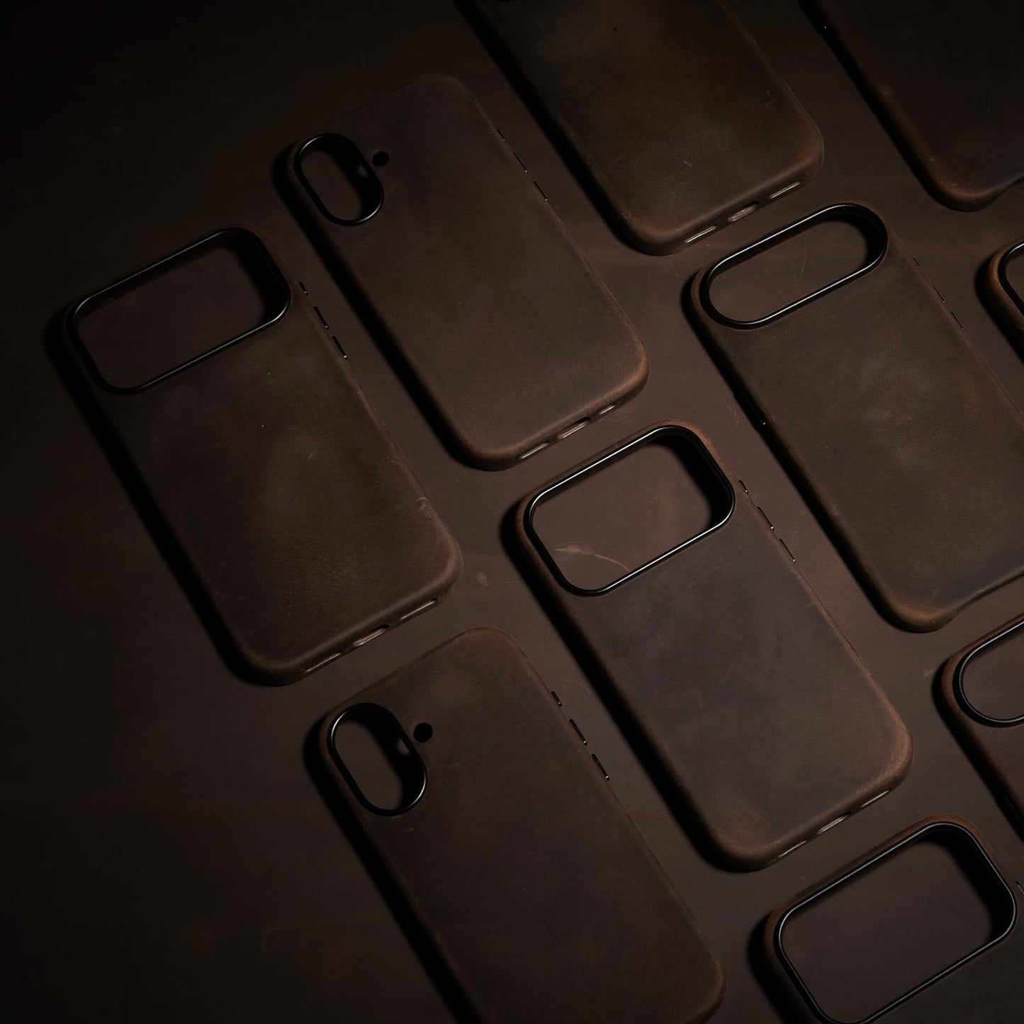 Belemay Handcrafted Crazy Horse Leather Case for iPhone 17 Pro Max, Compatible with MagSafe, Vintage Aesthetic, Two-Tone Effect, Unique Patina, Camera Control Button Coverage (6.9"), Rustic Brown