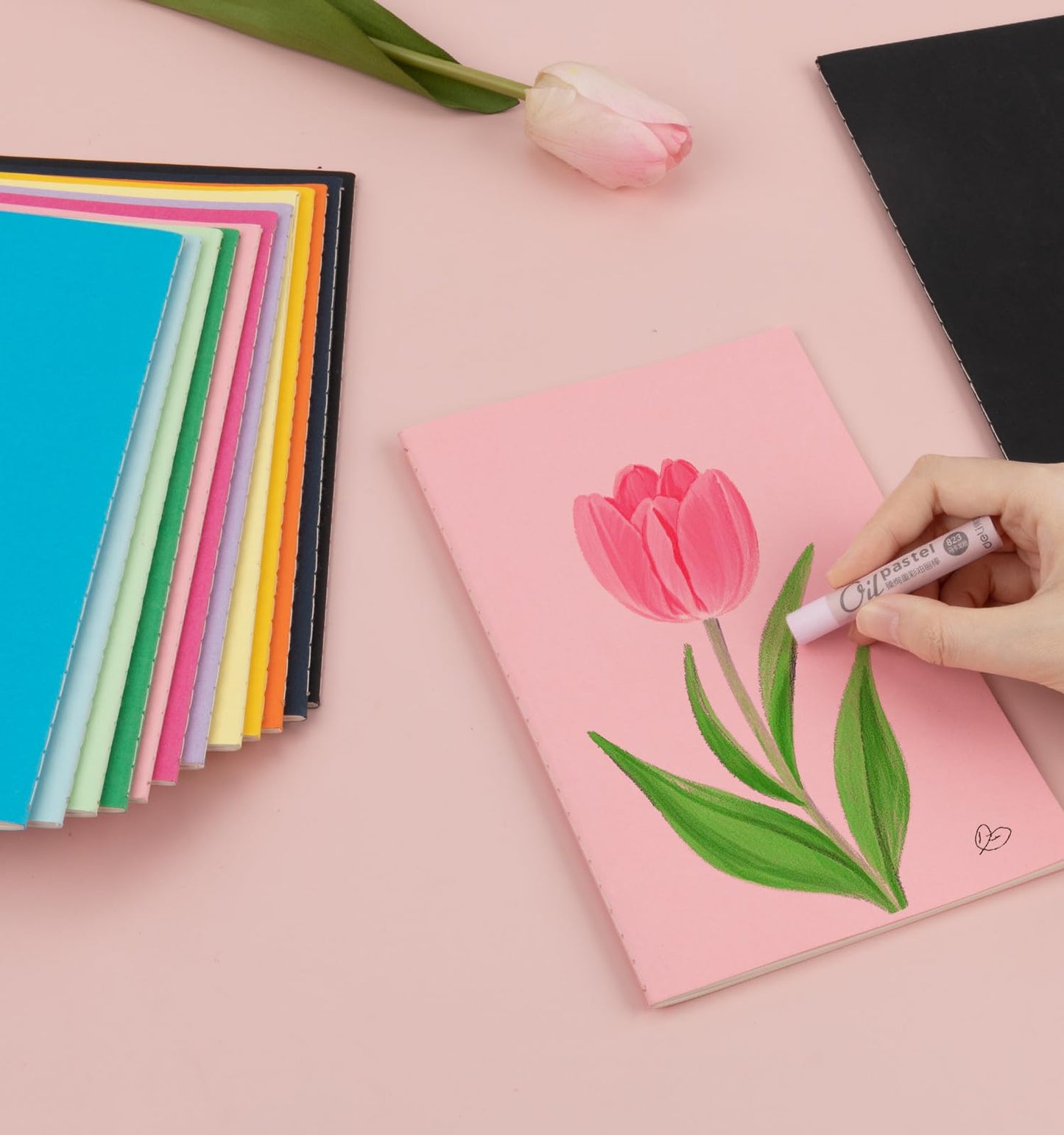 ALKALO 24 Pack Colorful Blank Notebooks for writing, Journals Bulk, A5 Composition Books, 8.3x5.5 Inch, 60 Pages, 30 Sheets Sketchbooks for Office School Travel Supplies (Blank-24 pack, 12 Colors)