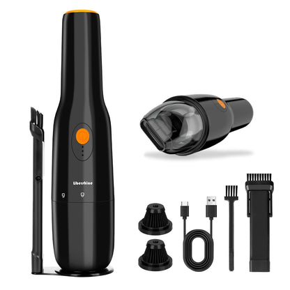 Libershine Handheld Vacuum Cordless Rechargeable, 9500PA Car Vacuum Cleaner Strong Suction, Car Vacuum Portable Cordless with 150ML Dust Cup, Stand for Car, Home, Office