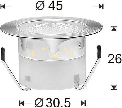 Deck Light, 6pcs LED Path Road Lights Marker Lighting,Waterproof Security Warning Lights for Outdoor Fence Patio Stud Yard Home Driveway Pathway Stairs Step Garden Lamp Cool White