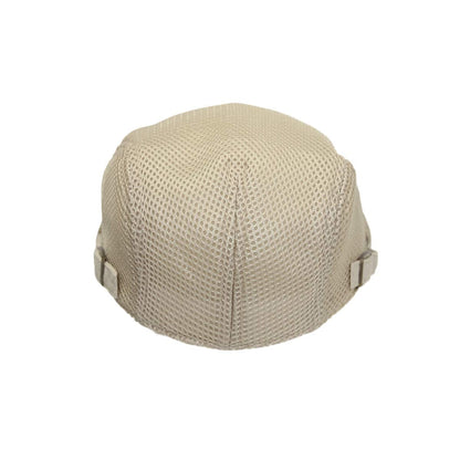 WITHMOONS Ivy Cap Summer Linen-Like Cotton Newsboy Irish Golf Hats MZ30038 (Mesh_Beige)
