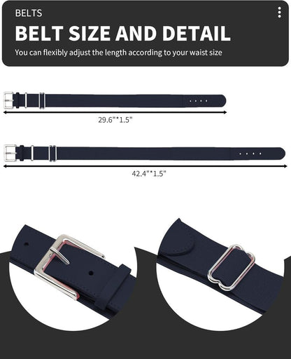 Toddler Baseball Socks & Belt Combo Set - Youth Softball Tee Ball Gear for Boys & Girls | 2T-5T
