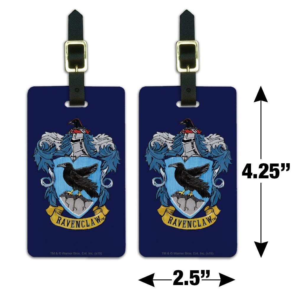 Harry Potter Ravenclaw Painted Crest Luggage ID Tags Carry-On Cards - Set of 2
