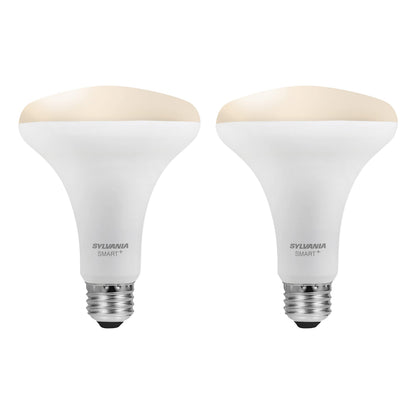 SYLVANIA Bluetooth Mesh LED Smart Light Bulb, One Touch Set Up, A19 60W Equivalent, E26, RGBW Full Color & Adjustable White, Works with Alexa Only - 2 Count (Pack of 1) (75760)