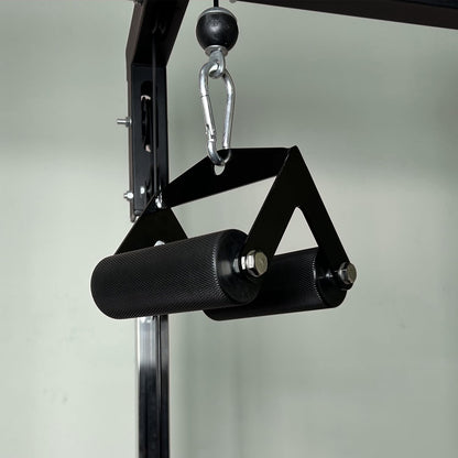 Arm Wrestling Handles, Fat Armwresting Training Equipment Lat Pulldown Attachments D Handle, V Bar Cable Machine Attachments, Gym Handles for Forearm, Wrist Strength Training Equipment (Large Grip)