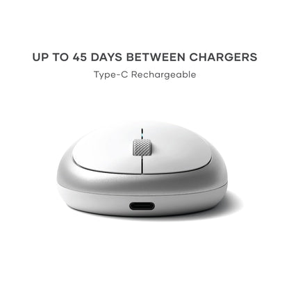 Satechi M1 Wireless Bluetooth Mouse, USB-C Rechargeable, Compact & Portable, for MacBook Air/Pro M4, iPad Air/Pro M4/M3, iPad mini, Mac mini, iMac & Windows - Space Gray