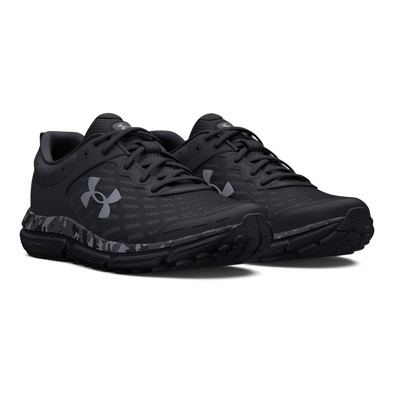 Under Armour Men's Charged Assert 10 Camo, (001) Black/Black/Pitch Gray, 15, US