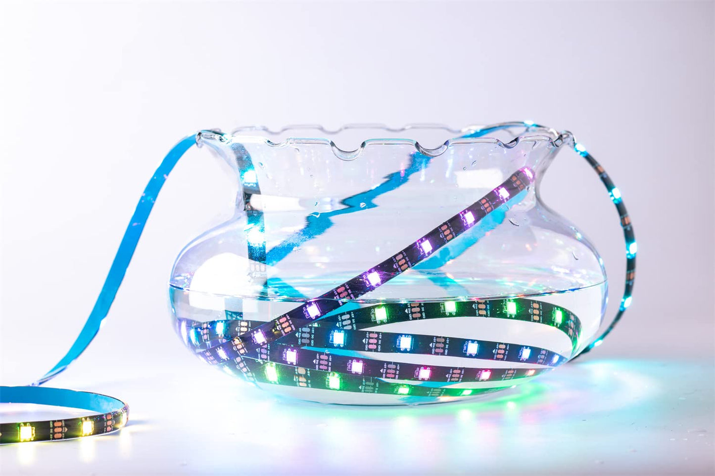 WS2812B LED Strip Individual Addressable Light SMD 30Pixels/m 5050 RGB Pixel Strip DC5V (16.4FT 150LEDS Waterproof IP65, White PCB)
