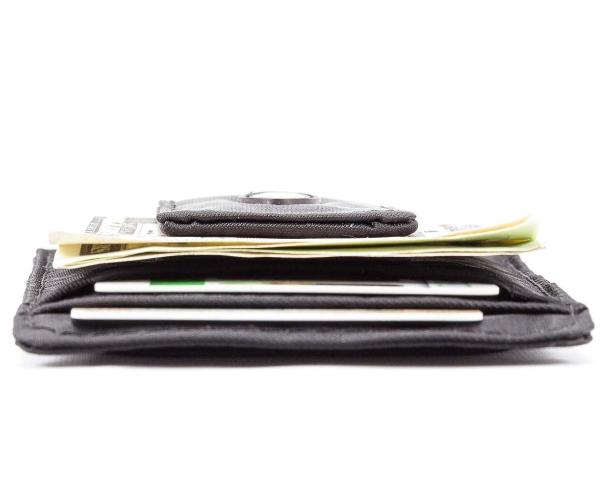 Big Skinny Men's Magnetic Money Clip Slim Wallet, Holds Up to 12 Cards, Black