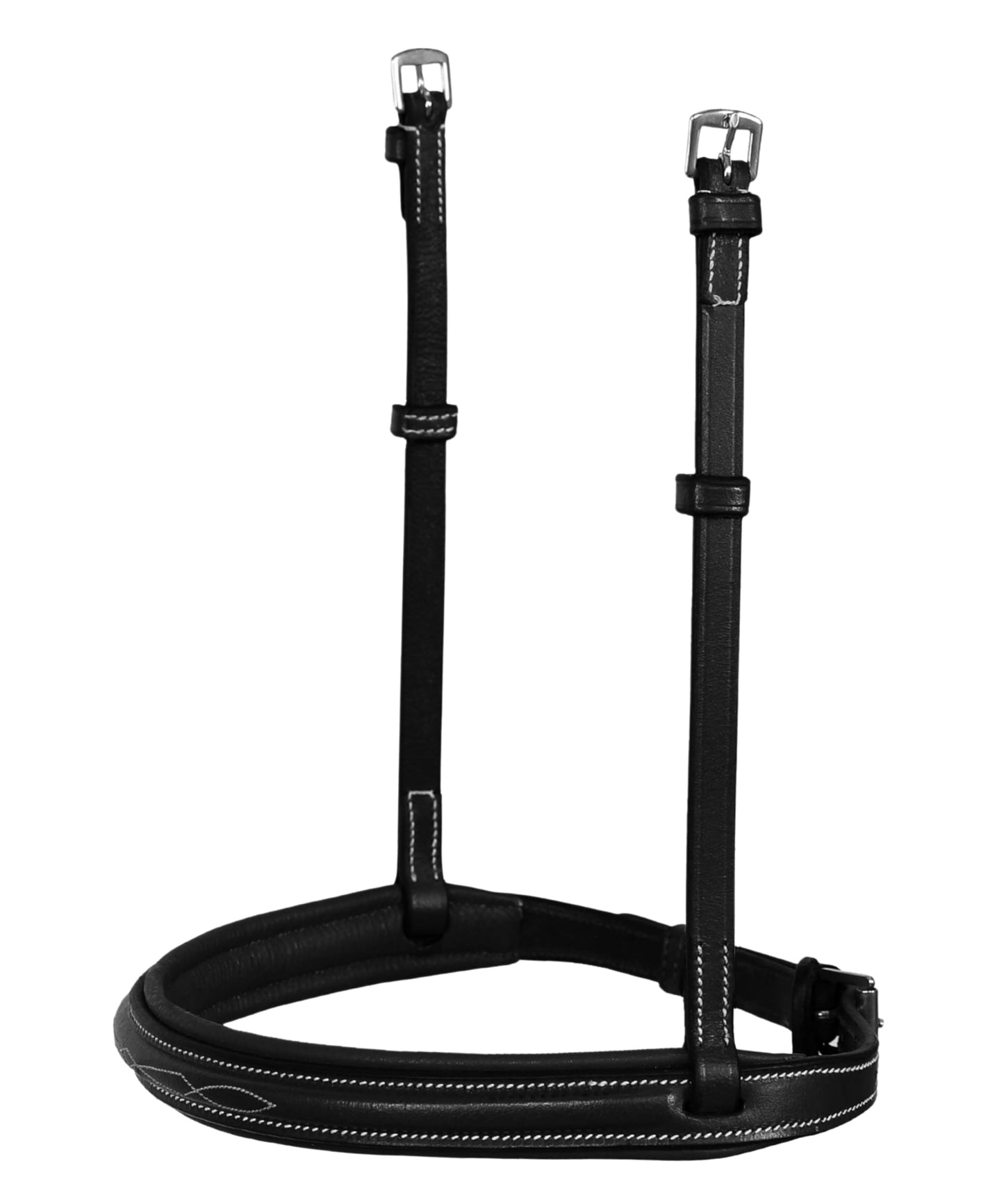 Exion English Hunter Bridle with Designer Stitched Browband & Hunter Noseband – Anatomical Mono Crownpiece, Padded Noseband, Rubber Reins – Horse, Cob, Pony, Oversize – Black, Havana, Oak Brown