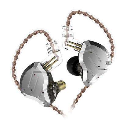 KZ ZS10 Pro in Ear Monitor, 4BA+1DD Hybrid Driver IEM Earphones, HiFi Gaming Earbuds with Stainless Steel Faceplate, in Ear Headphone for Musician Audiophile (Without Mic, Black)