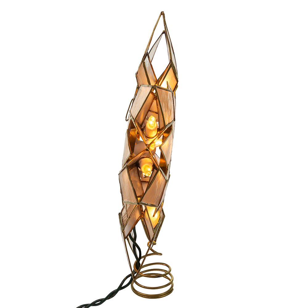 Kurt Adler UL 10L Capiz Clear Star Treetop