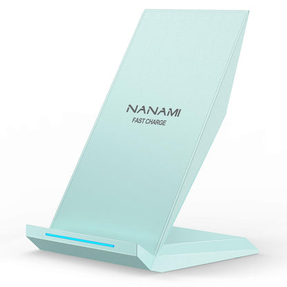 Fast Wireless Charger, NANAMI 15W Qi Certified Wireless Charging Stand Compatible iPhone 17/17 Air/16/15/15 Pro/15 Plus/15 Pro Max/14/13/12, for Samsung Galaxy S25/S24/S23/S22/S21 and Qi-Enabled Phone