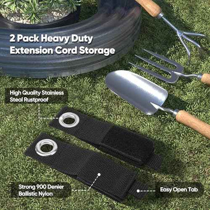 Garden Tool Organizer Wall Mount, 32 inches Tool Storage Rack with Adjustable Hooks, 600lbs Adjustable Heavy Duty Metal Hooks, Yard Shed Rack Holder System Hanging Rake Broom Mop Snowboard, Men Gift