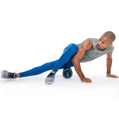 Zyllion Rechargeable Vibrating Foam Roller (FSA HSA Eligible) Cordless 4-Speed Deep Tissue Massager for Muscle Pain Relief, Inflammation, Plantar Fasciitis, Massage Foot, Leg, Back, Neck ZMA-22 BKBL