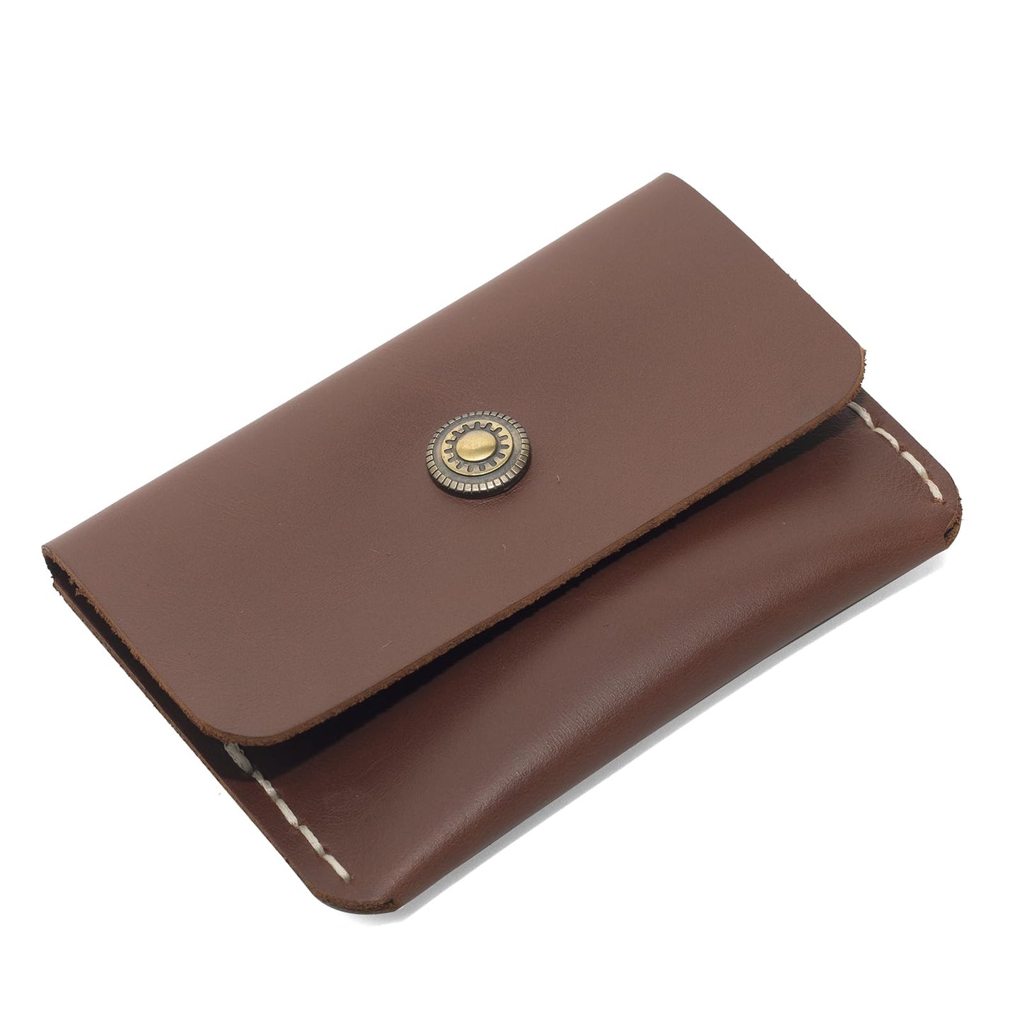 Handcrafted Full Grain Leather Card Wallet - Slim Magnetic Closure for Men & Women | Compact 4.3 x 3.0 x 0.2 Inches | Premium Quality Card Holder