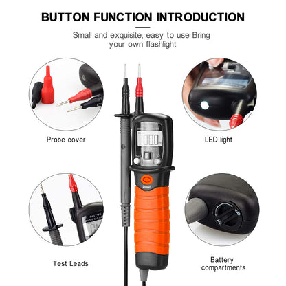 BTMETER Digital Pen Multimeter AC DC 600V Voltmeter, 60M Ohm Resistance Meter, with Backlit Screen, Continuity Test Auto Power Off Electric DMM Tester BT-38B