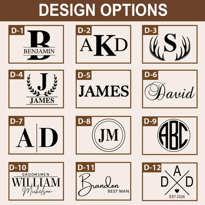 GiftShopie Personalized Handmade Genuine Leather Toiletry Bag | Custom Engraved Shaving Dopp Kit with Name, Initial | Travel Pouch for Men, Him, Husband, Dad, Boyfriend | Gift Idea for Groomsmen