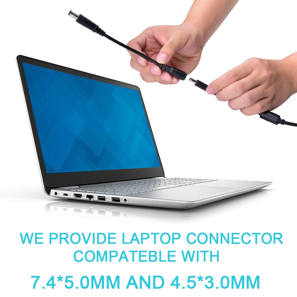 Ostrich Charger Compatible with Dell Laptop Computer 65W 45W Round Tip Power Adapter