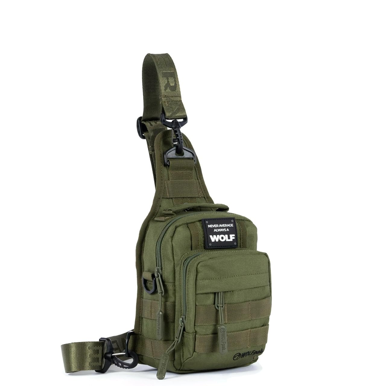WOLFpak 4L Mini Tactical Sling Bag (OD Green) Compact Crossbody Backpack for Gym, Travel & EDC | Tactical Shoulder Bag with Multiple Pockets – Lightweight, Durable Sling Pack for Men & Women