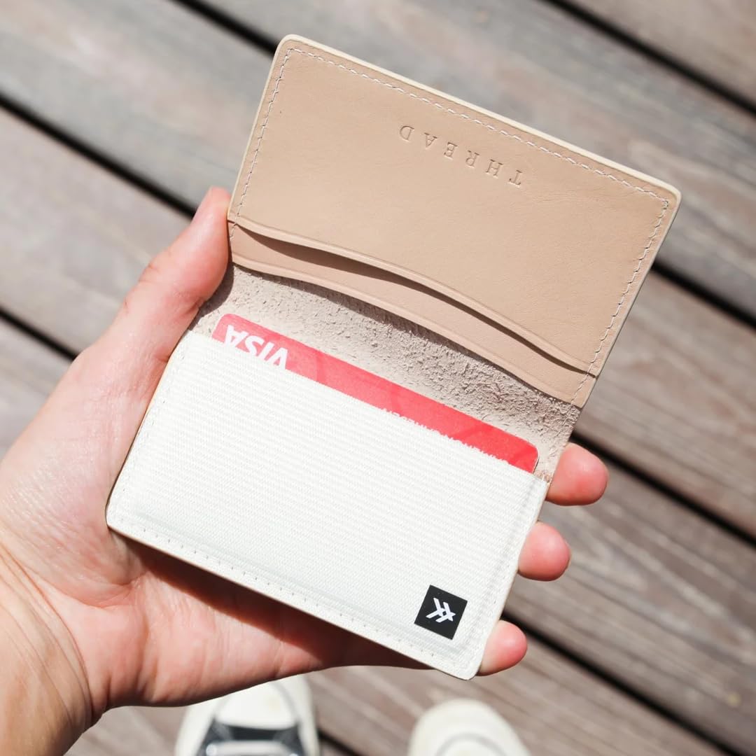 Thread Wallets RFID Blocking Slim Leather Bifold Wallet with Card Protection (Sanders)