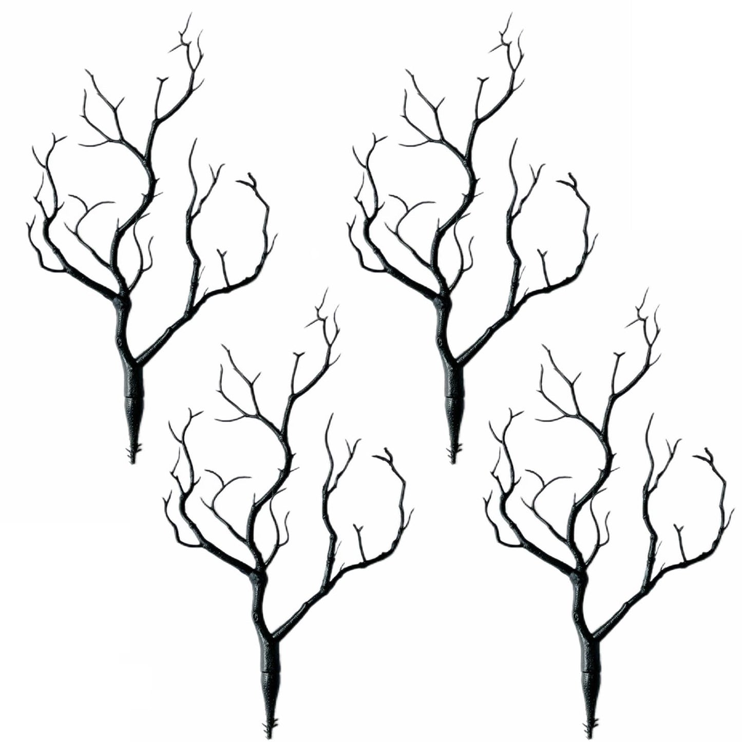 Threemonkys 13.8 inches Artificial Coral Branches Fake Antler Branches Small Branches for Home Decoration Flower Arrangement Wedding Christmas Halloween Festival (Black 10PCS)